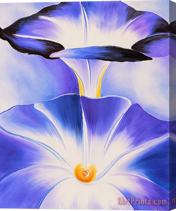 Georgia O'keeffe Blue Morning Glories Stretched Canvas Print / Canvas Art
