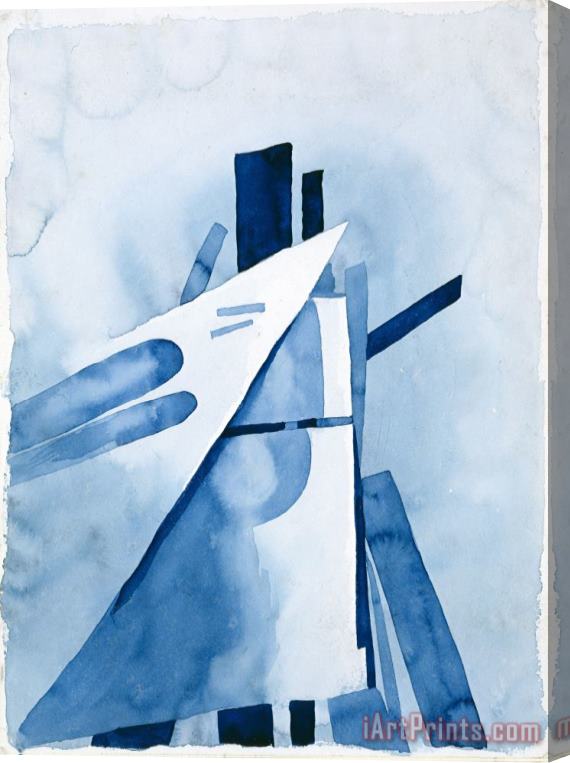 Georgia O'keeffe Blue Shapes, 1919 Stretched Canvas Painting / Canvas Art