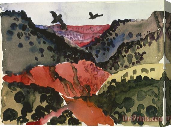 Georgia O'keeffe Canyon with Crows, 1917 Stretched Canvas Painting / Canvas Art