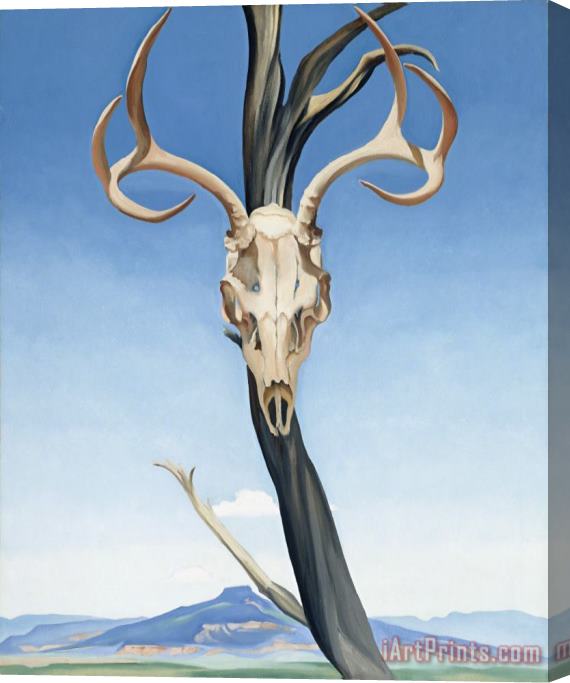 Georgia O'keeffe Deer's Skull with Pedernal, 1936 Stretched Canvas Painting / Canvas Art
