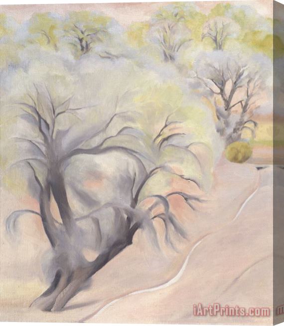 Georgia O'keeffe Early Spring Trees Above Irrigation Ditch, Abiquiu, 1950 Stretched Canvas Print / Canvas Art