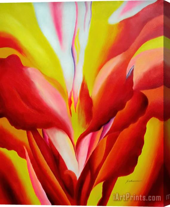 Georgia O'keeffe Flowers of Fire Stretched Canvas Painting / Canvas Art