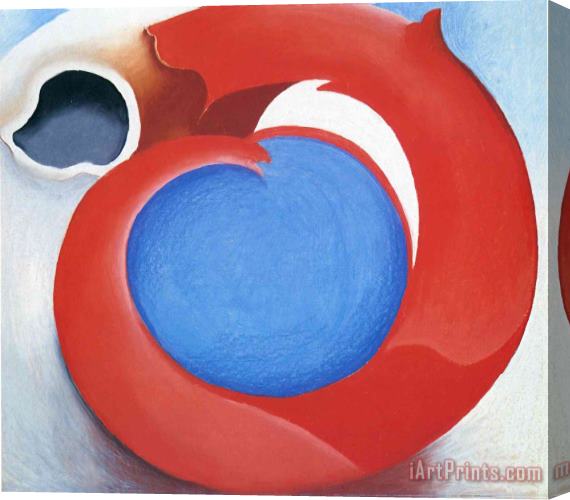 Georgia O'keeffe Goat's Horn with Red Stretched Canvas Print / Canvas Art