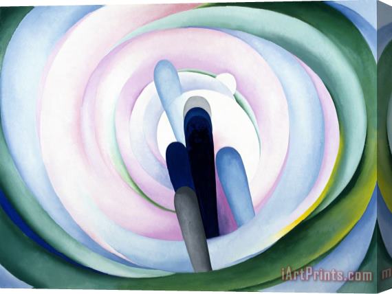 Georgia O'keeffe Grey Blue Black Pink Circle, 1929 Stretched Canvas Painting / Canvas Art