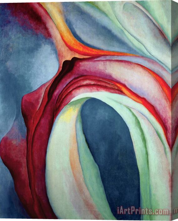 Georgia O'keeffe Music Pink And Blue II 1 Stretched Canvas Print / Canvas Art