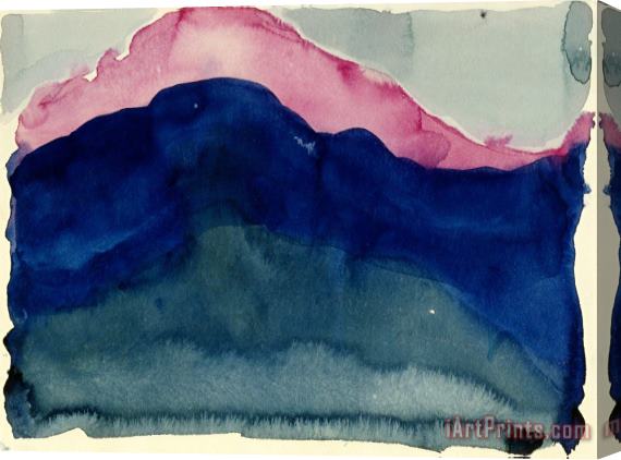 Georgia O'keeffe Pink And Blue Mountain, 1916 Stretched Canvas Painting / Canvas Art