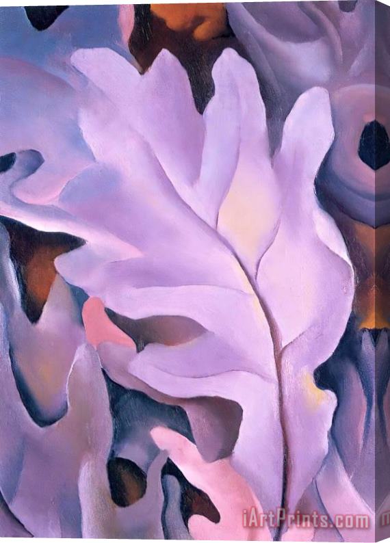 Georgia O'keeffe Purple Leaves Stretched Canvas Print / Canvas Art