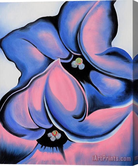 Georgia O'keeffe Purple Petunia Stretched Canvas Painting / Canvas Art