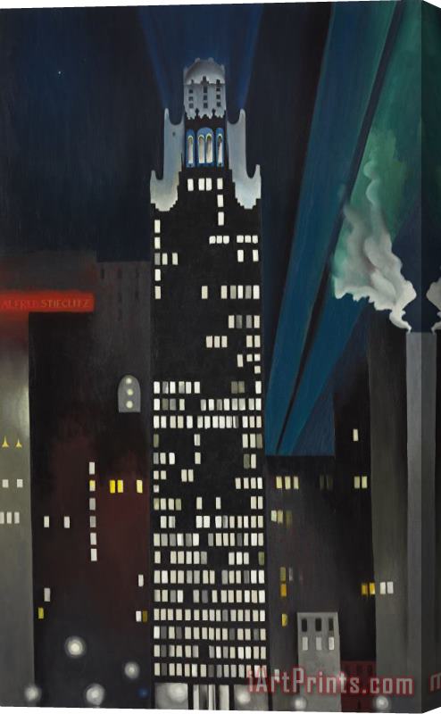 Georgia O'Keeffe Radiator Building–night, New York Stretched Canvas Painting / Canvas Art