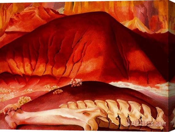 Georgia O'keeffe Red Hills And Bones Stretched Canvas Painting / Canvas Art