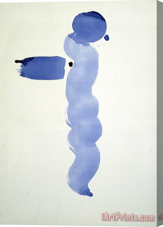 Georgia O'keeffe Untitled (abstraction Blue Line), 1970s Stretched Canvas Print / Canvas Art