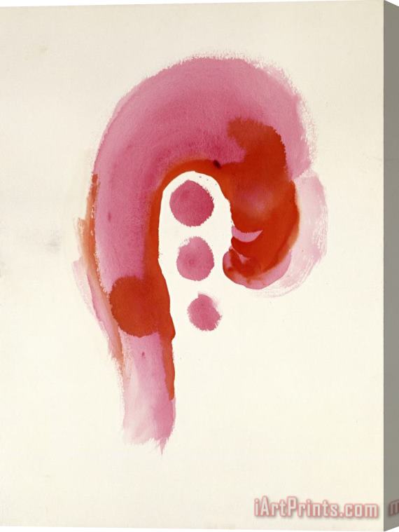Georgia O'keeffe Untitled (abstraction Pink Curve And Circles), 1970s Stretched Canvas Print / Canvas Art
