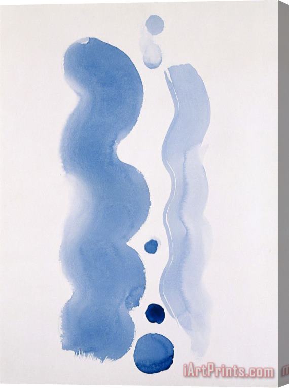 Georgia O'keeffe Untitled (curved Line And Round Spots Blue), 1976 1977 Stretched Canvas Painting / Canvas Art