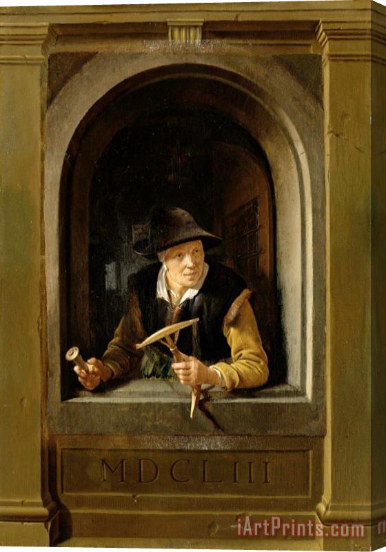 Gerard Dou A Fisherman's Wife Stretched Canvas Print / Canvas Art