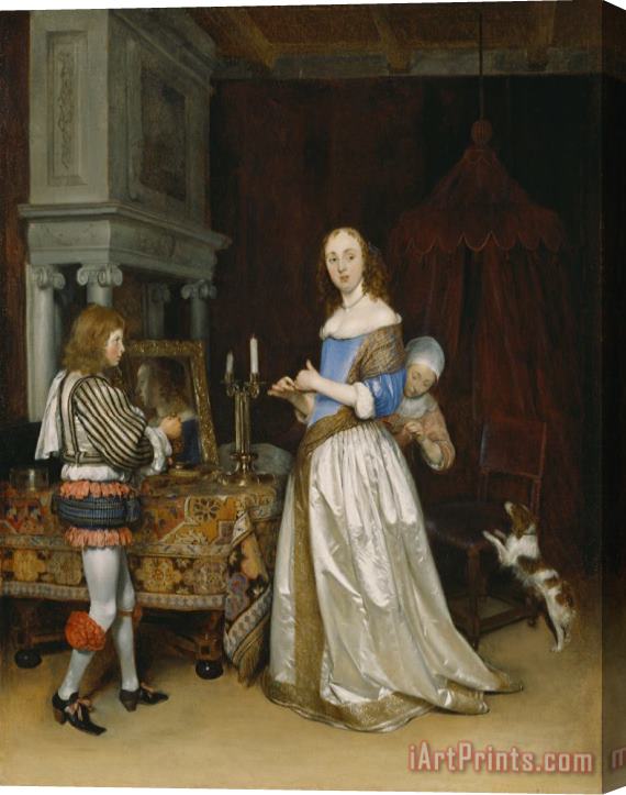 Gerard ter Borch  Lady at her Toilette Stretched Canvas Painting / Canvas Art