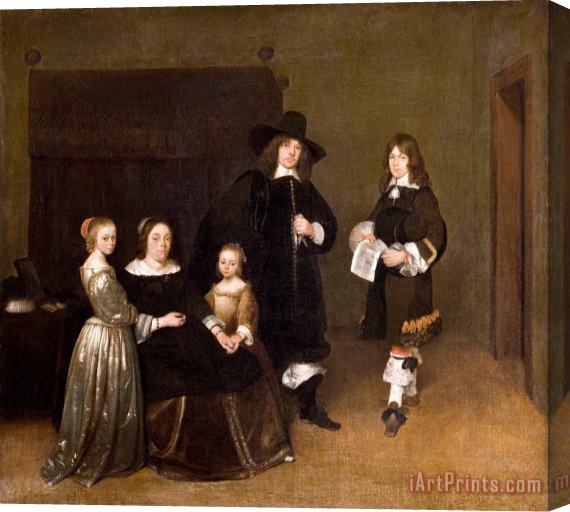Gerard ter Borch Portrait of a Family Stretched Canvas Print / Canvas Art