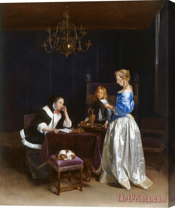 Gerard ter Borch The Letter Stretched Canvas Print / Canvas Art