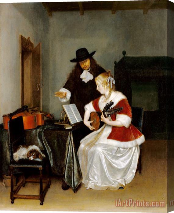 Gerard ter Borch The Music Lesson Stretched Canvas Print / Canvas Art