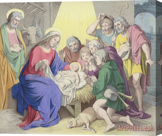 German School The Adoration Of The Shepherds Stretched Canvas Painting / Canvas Art