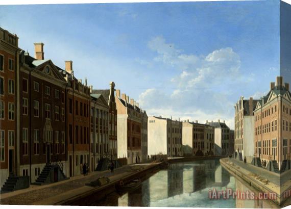Gerrit Adriaensz. Berckheyde View of The Herengracht in Amsterdam, Seen From The Vijzelstraat Stretched Canvas Painting / Canvas Art
