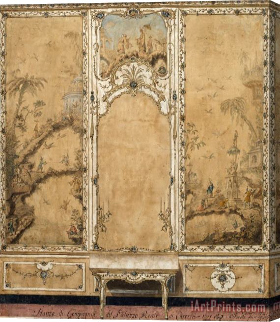 Getty Ms. Ludwig Xv 13 01r Wall Decoration for The Drawing Room of The Palace of Caserta Stretched Canvas Painting / Canvas Art