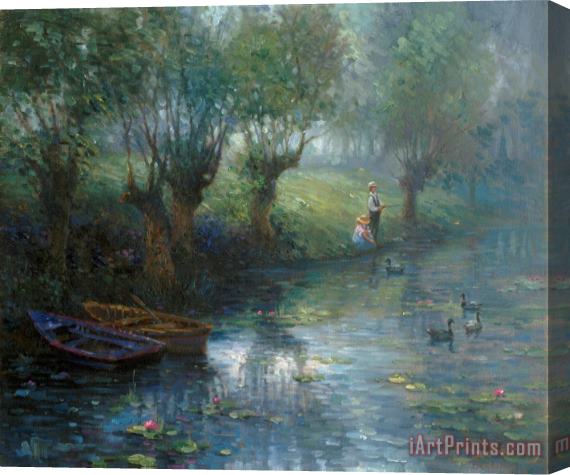 Ghambaro Fishing Stretched Canvas Painting / Canvas Art