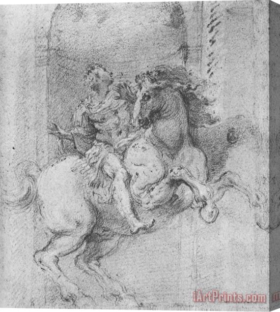 Gian Lorenzo Bernini Study for The Equestrian Monument of Constantine The Great"" Stretched Canvas Painting / Canvas Art