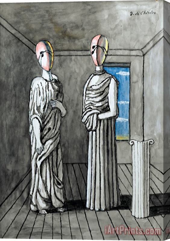 Giorgio De Chirico Les Deux Muses Stretched Canvas Print / Canvas Art