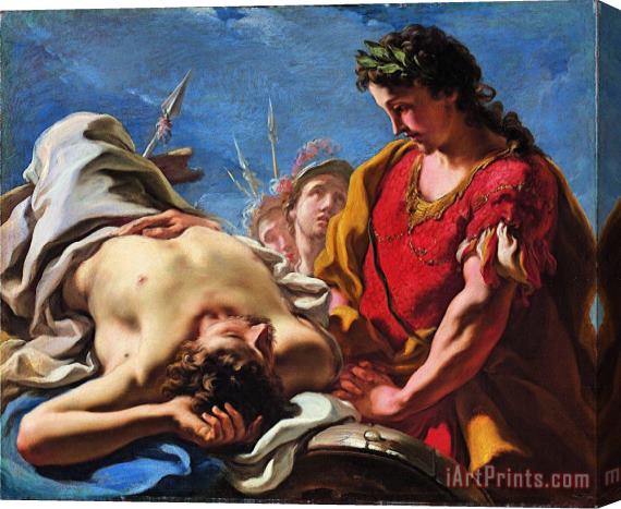 Giovanni Antonio Pellegrini Alexander at The Corpse of The Dead Darius Stretched Canvas Print / Canvas Art