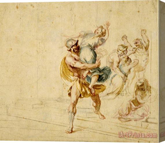 Giovanni Battista Cipriani The Rape of The Sabine Women Stretched Canvas Print / Canvas Art