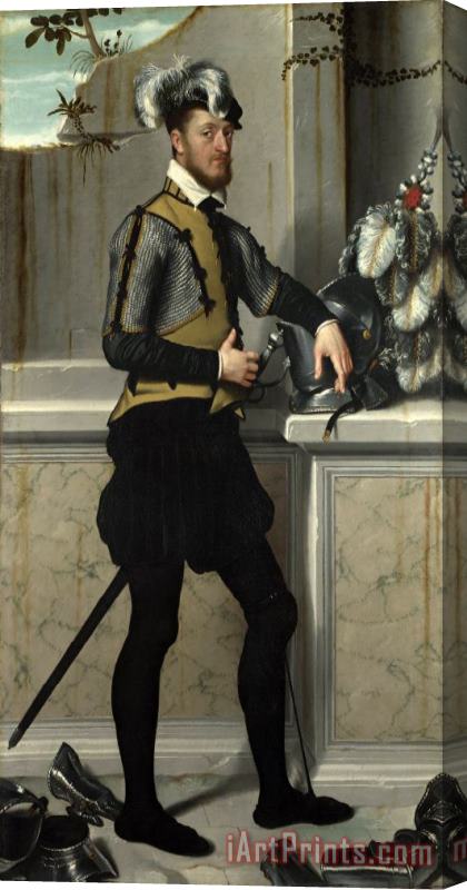 Giovanni Battista Moroni A Knight with His Jousting Helmet Stretched Canvas Print / Canvas Art