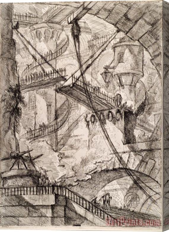 Giovanni Battista Piranesi The Drawbridge Stretched Canvas Print / Canvas Art