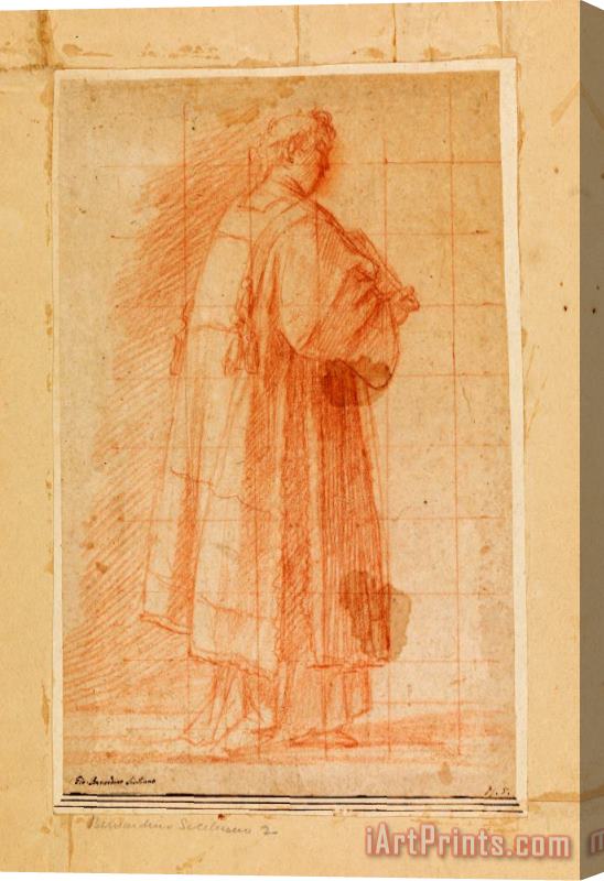 Giovanni Bernardino Rodriguez called Siciliano Standing Cleric Holding a Book Stretched Canvas Print / Canvas Art