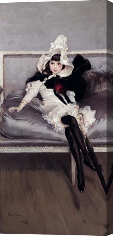 Giovanni Boldini Portrait of Giovinetta Errazuriz Stretched Canvas Print / Canvas Art