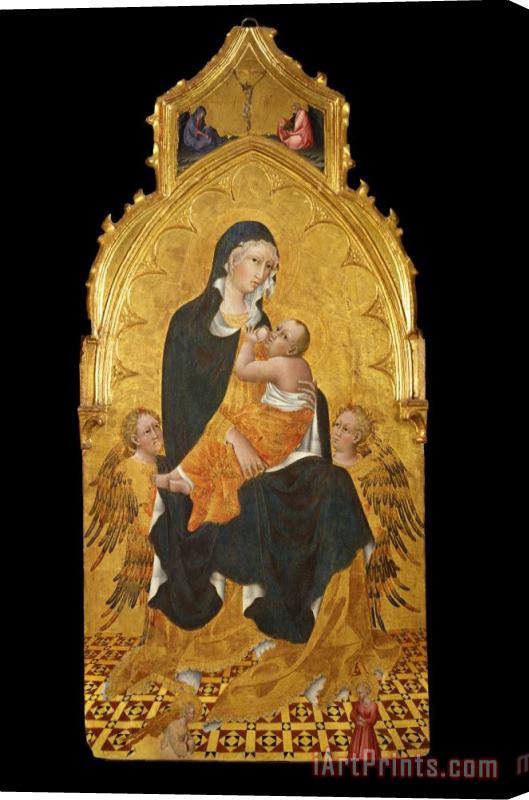 Giovanni di Paolo Madonna with Child And Angels; Annunciation Stretched Canvas Print / Canvas Art