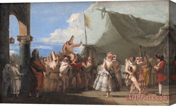 Giovanni Domenico Tiepolo The Triumph of Pulcinella Stretched Canvas Painting / Canvas Art
