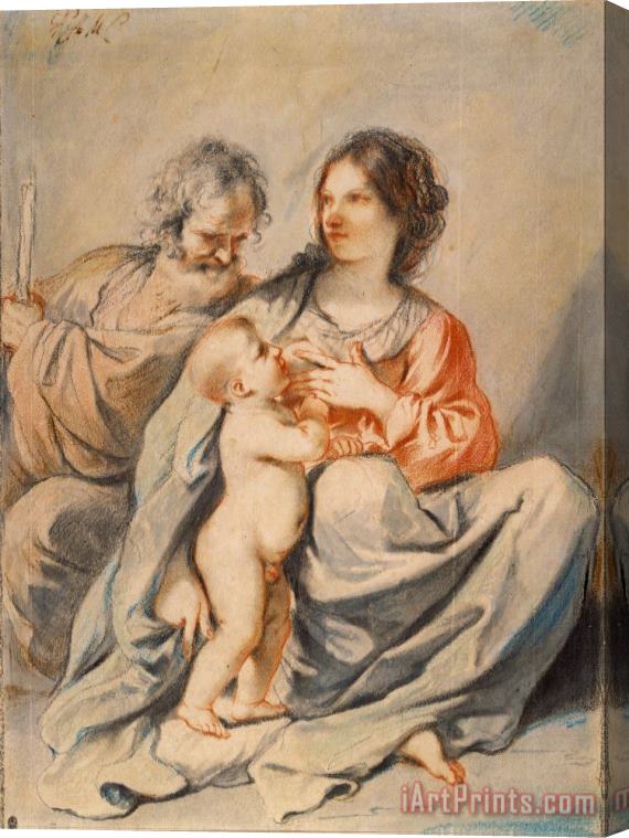 Giovanni F. Barbieri The Holy Family Stretched Canvas Print / Canvas Art