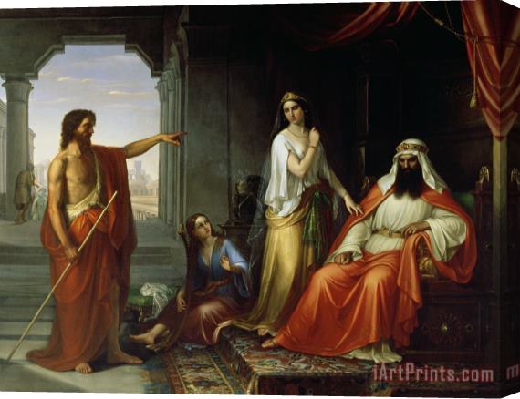 Giovanni Fattori St. John The Baptist Rebuking Herod Stretched Canvas Print / Canvas Art