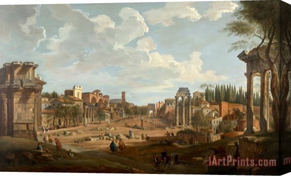 Giovanni Paolo Panini View of Rome Stretched Canvas Print / Canvas Art