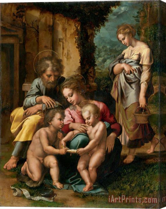 Giulio Romano The Holy Family Stretched Canvas Painting / Canvas Art