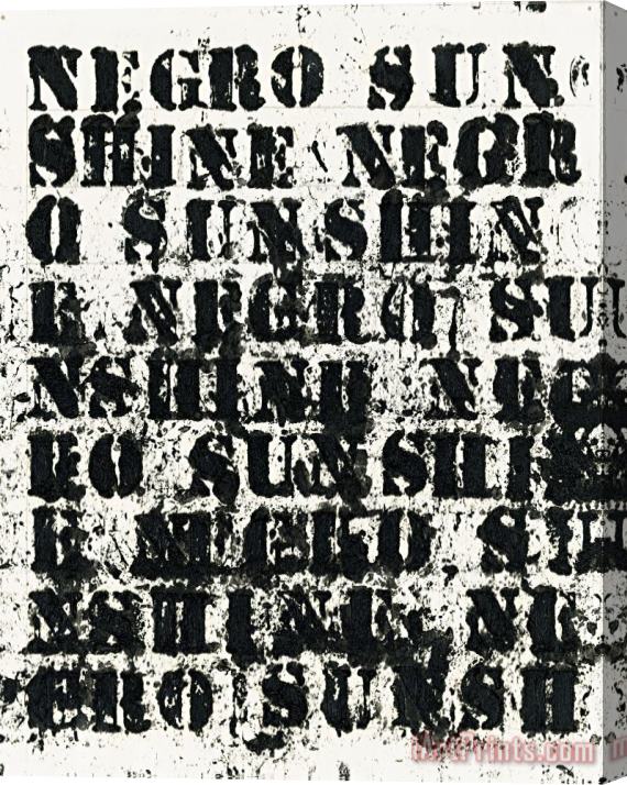 Glenn Ligon Study for Negro Sunshine II #2 Stretched Canvas Print / Canvas Art