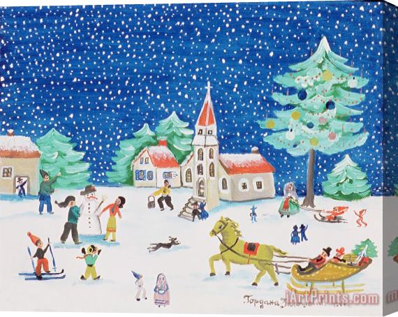 Gordana Delosevic Christmas Joy Stretched Canvas Print / Canvas Art