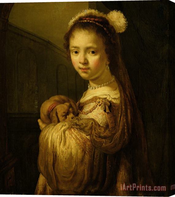 Govaert Flinck Picture of a Young Girl Stretched Canvas Painting / Canvas Art