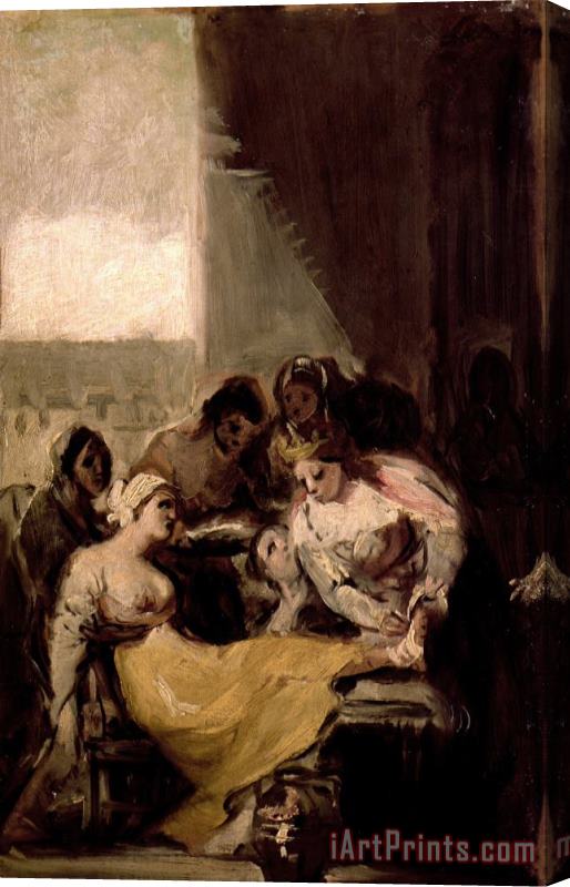 Goya Y Lucientes, Francisco Saint Isabel of Portugal Healing The Wounds of a Sick Woman Stretched Canvas Painting / Canvas Art