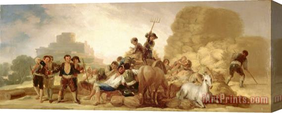 Goya Y Lucientes, Francisco The Threshing Floor Stretched Canvas Painting / Canvas Art