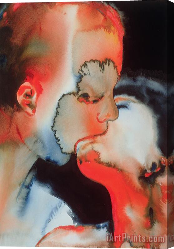 Graham Dean Close Up Kiss Stretched Canvas Print / Canvas Art