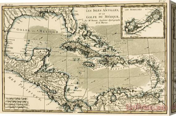 Guillaume Raynal The Antilles and the Gulf of Mexico Stretched Canvas Print / Canvas Art