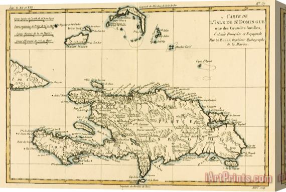 Guillaume Raynal The French and Spanish Colony of the Island of St Dominic of the Greater Antilles Stretched Canvas Print / Canvas Art