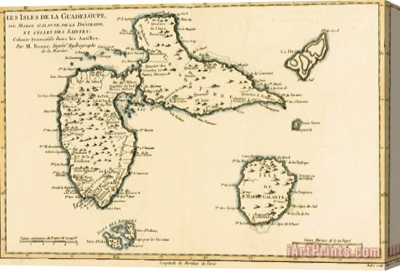 Guillaume Raynal The Islands of Guadeloupe Stretched Canvas Print / Canvas Art