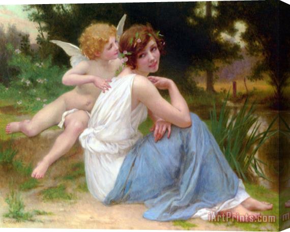 Guillaume Seignac Cupid And Psyche Stretched Canvas Print / Canvas Art